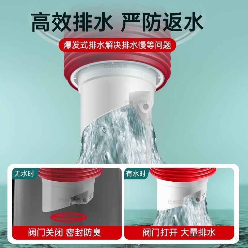 厨房下水管三通返防臭神器塞封口密封盖头盆管道洗菜水槽排水管