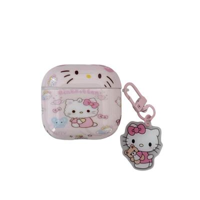 少女卡通爱心kitty适用苹果耳机保护套airpods4无线蓝牙耳机壳四代airpodpro2二代ipod耳机盒airpods3保护壳