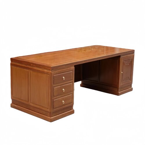 红木家具书桌大班台金花梨木原木中式简约办公桌老板桌可拆装实木