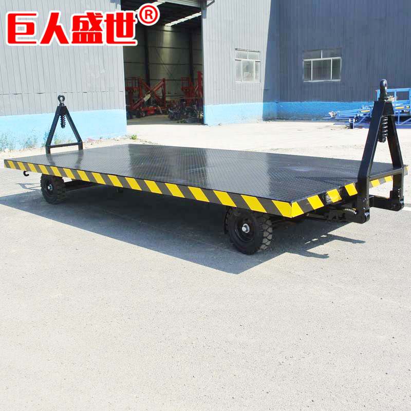 3吨厂区牵引运输平板车 四轮重型货物运输周转平台 电动平板拖车