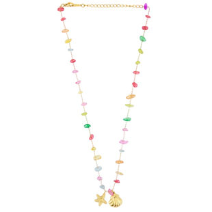 Lovers and Friends 项链海星贝壳装饰彩色锁骨链REVOLVE小众新款