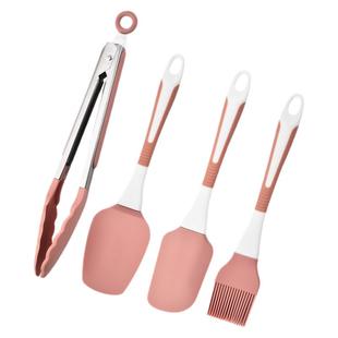 韩式硅胶食品夹油刷刮刀套装北欧粉耐高温烧烤刷子牛扒夹烘培工具