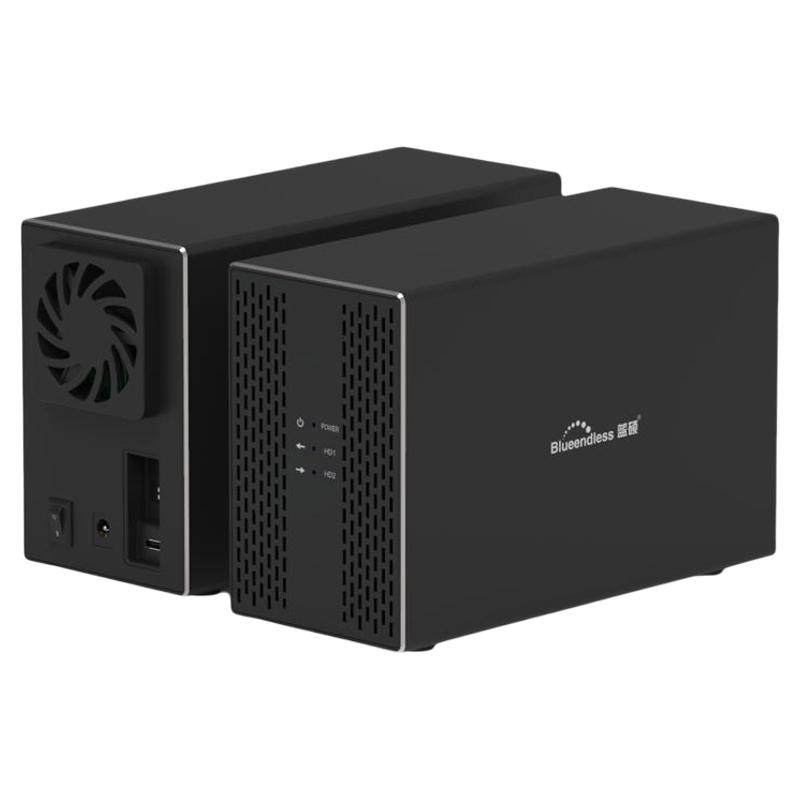蓝硕阵列硬盘盒Raid双盘多盘USB3.0台式机外置Type-c磁盘SATA通用
