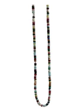 原生态玉石天然石彩虹串珠项链