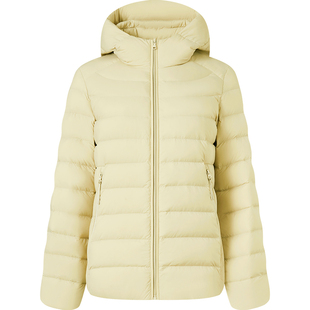 坦博尔轻薄短款排骨羽绒服女秋冬新款可收纳连帽外套女TBF310218D