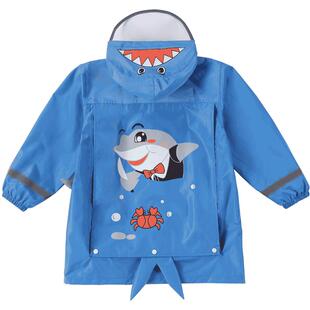 分体儿童雨衣男女童斗篷式幼儿园小学生幼童宝宝带书包位雨披雨鞋