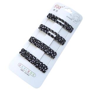 布艺发夹黑色绕布bb夹简约成人头发夹子头饰边夹百搭刘海碎发夹子