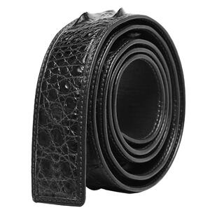 VVBROWN真皮皮带男不带头打孔鳄鱼皮腰带自动扣针扣单带身皮带条