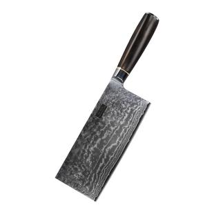 邓家刀大马士革菜刀粉末钢芯V金10铬切片刀家用高端大足龙水刀具