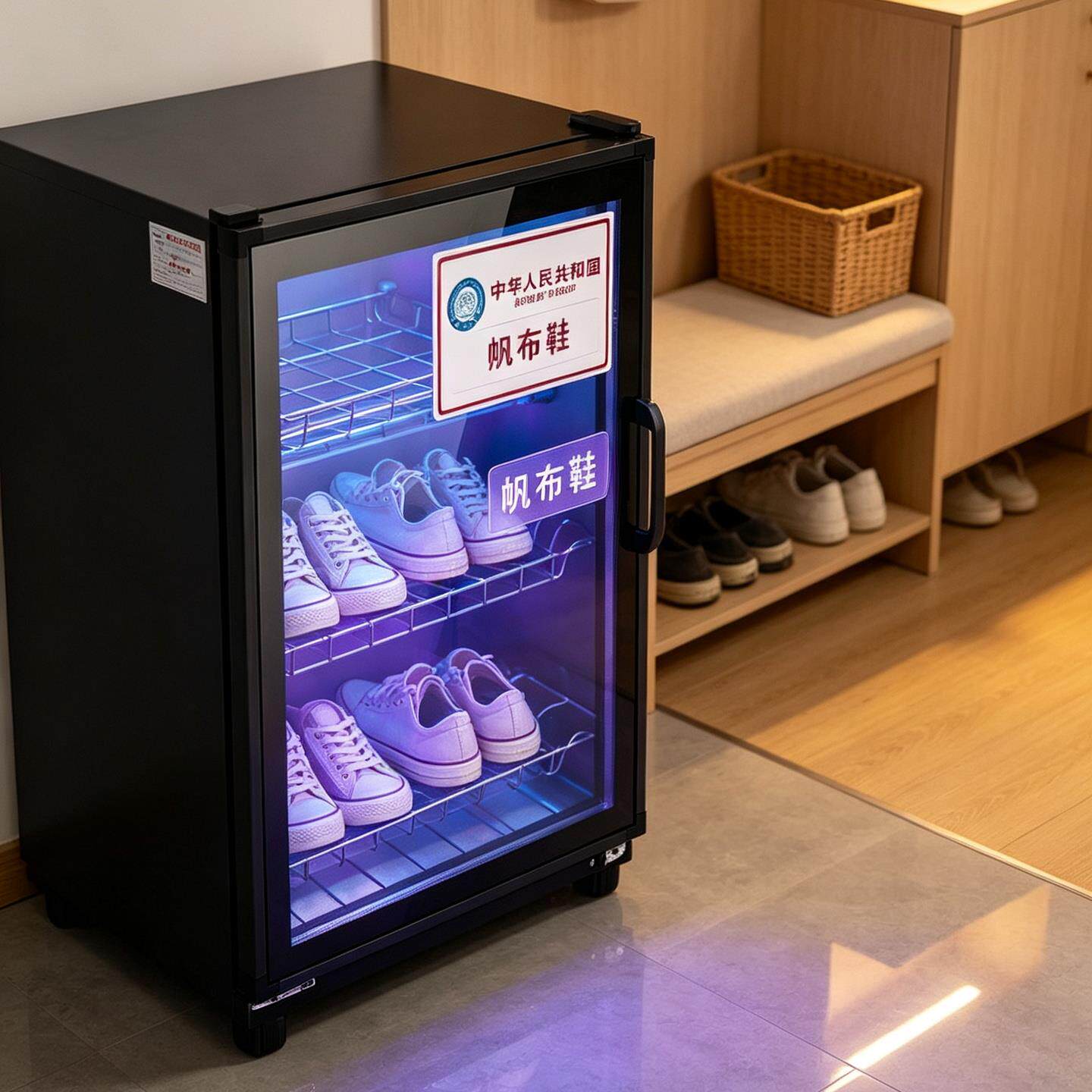 双层修脚小型理发紫外线鞋子消毒柜家用修甲器会所拖鞋机毛巾剪刀