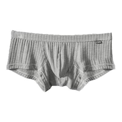 GTOPXMAN士U凸透气螺纹吸汗柔软简约跨境发平角内裤四角裤