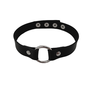 酷二丫原宿禁欲脖带项圈男暗黑皮质chocker颈圈女脖颈链黑色粗环