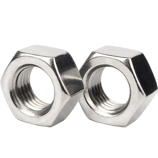 304不锈钢六角细牙螺母细丝螺帽螺丝帽M5M6M8M10M12M14M16M18-M30