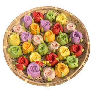 花饽饽生日蛋糕馒头女神母亲节面食送妈妈婆婆花馍馍玫瑰花花篮