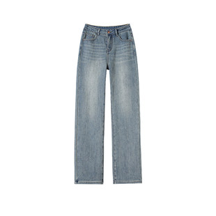 窄版直筒裤女2026新款女士阔腿小个子裤子女款加厚冬季加绒牛仔裤