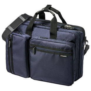 日本SANWA电脑包商务防泼水带密码锁3WAY手提单双肩背包15.6大容量出差旅行包尼龙背包