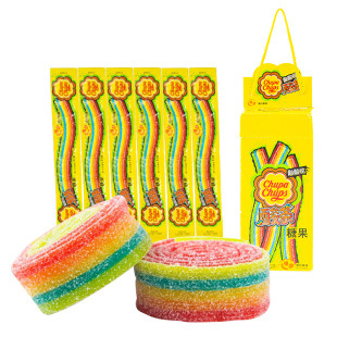 珍宝珠酸酸条32条整盒装彩色长舌头糖果软糖童年儿童宝宝休闲零食