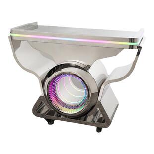 酒吧不锈钢DJ台网红派对KTV包房发光打碟台夜店精抛可移动打碟桌