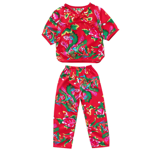 女宝宝东北大花睡衣3岁2026新款5夏季薄款2女童1-7岁民族风空调服