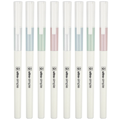 晨光软握护套拔帽式黑笔签字笔韩国小清新水笔红蓝拔盖简约创意文具优品ultra系列中性笔A4901学生用0.5黑色