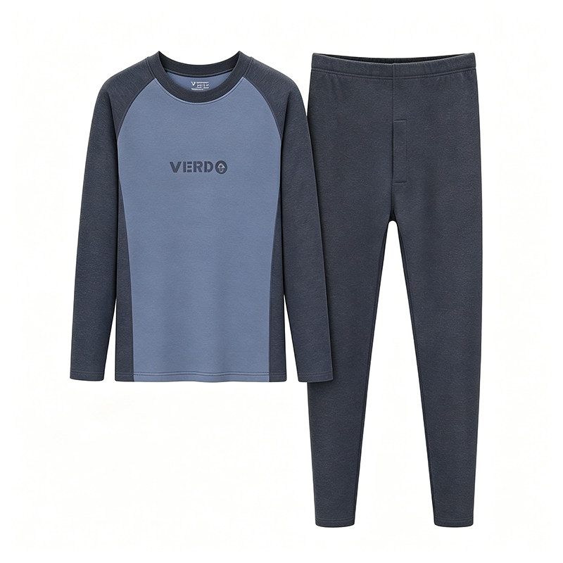 青少年秋衣秋裤套装女款初高中学生大童男孩打底睡衣德绒保暖内衣