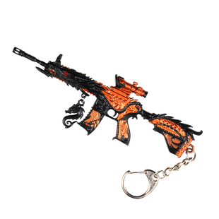 吃鸡模型绝地和平游戏求生玩具迷你三级头金属小枪书包挂件钥匙扣