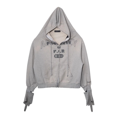 PROJECTGR美式潮牌拉链开衫卫衣