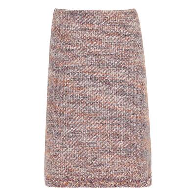 小香风精致通勤毛呢半身裙