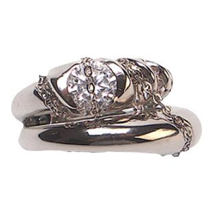 PUPILCASKET 双生戒 小众原创设计高级感叠层个性气质绑链戒指