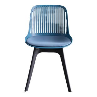 餐椅家用加厚靠背塑料椅子轻奢高级感餐桌椅简约餐厅坐垫款休闲椅