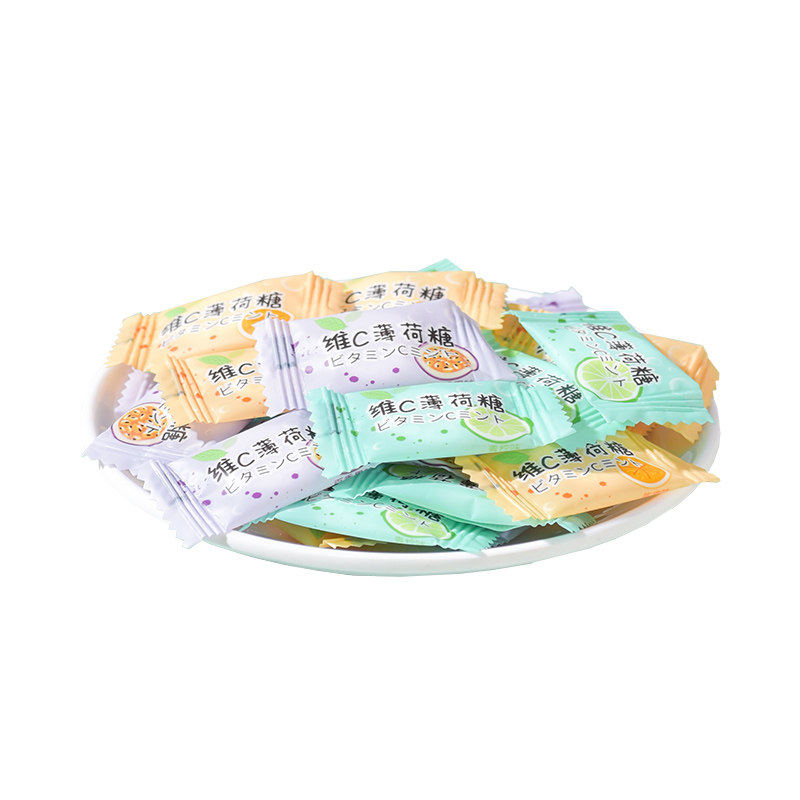 随爱维生素c糖陈皮含片散装水果味糖圈圈清新口气薄荷糖批发喜糖