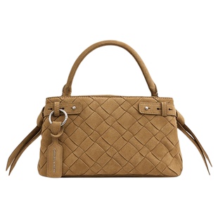 [折扣推荐]CHARLES&KEITH秋冬CK2-30701620-1仿麂皮编织凯莉包女