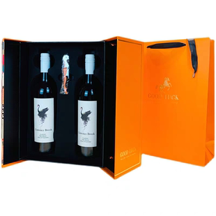 红酒包装双支装礼品盒 纸袋带展示葡萄酒盒手提袋包邮自主实拍图