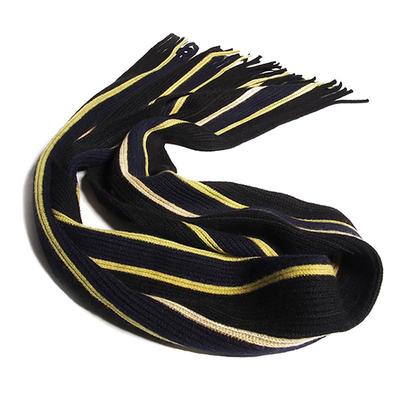 冬季英伦加厚编织条纹羊绒围巾