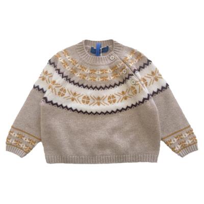 蒙威飒山羊绒复古羊绒衫