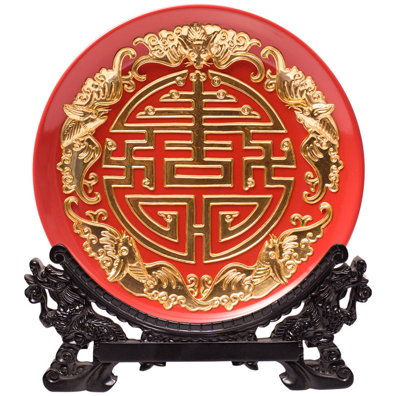 金箔五福捧寿父母长辈祝寿礼物