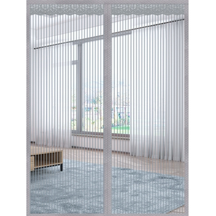 全磁条金刚网防蚊门帘夏季魔术贴家用纱门纱窗隔断磁铁自吸免打孔