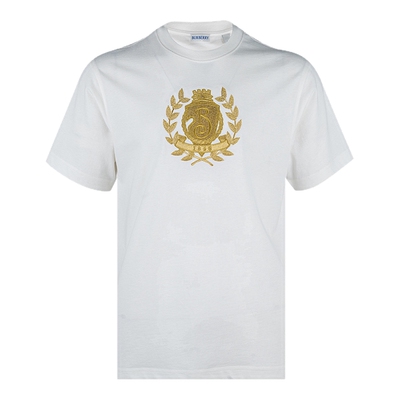 博柏利男印花圆领套头短袖T恤男