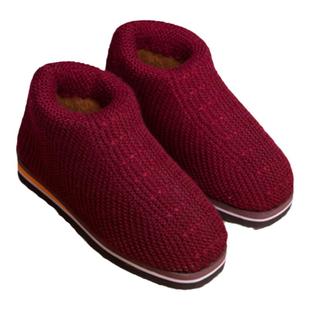 手工毛线鞋成品手工钩织棉鞋加厚老人手工棉鞋老式棉鞋高帮保暖鞋