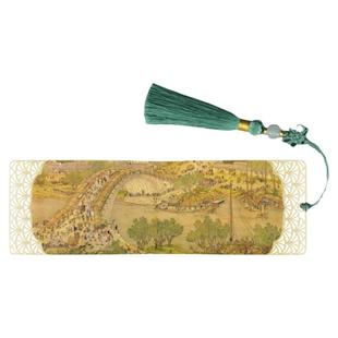 清明上河图金属创意黄铜书签精美文艺故宫博物院小纪念品古风礼物 古典中国风送老师学生文创礼品定制刻字