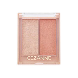 日本cezanne倩诗丽倩丽新品双色生巧腮红高光膏眼影定妆一体盘女