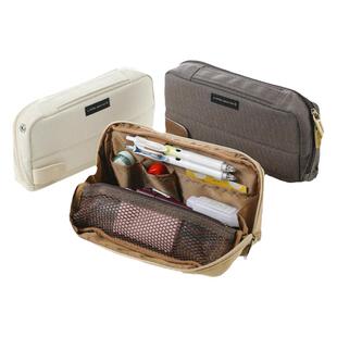 日本kokuyo国誉笔袋一米新纯HACO收纳盒可立铅笔盒大容量日系中学生笔袋限定文具盒女生帆布铅笔盒官方旗舰店