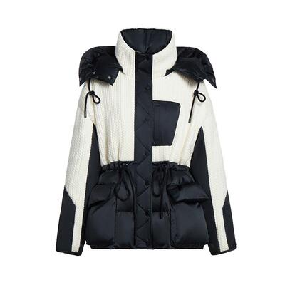 FivePlus设计感撞色羽绒服