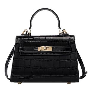 包包2025春夏新款包包女包斜挎轻奢手提鳄鱼纹凯丽包牛皮小包
