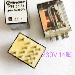 议价finder芬德TYPE 55.34 5A 230V 14脚全密封防水继电器