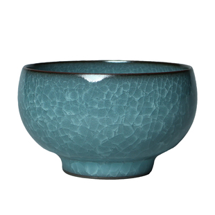 龚炳明龙泉青瓷哥窑冰裂纹高端纯手工主人杯功夫茶道禅定杯单个杯