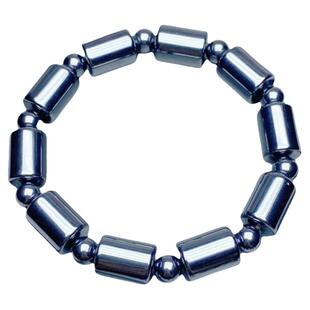 真品天然太赫兹手串桶珠多晶硅石手链可融冰钛赫磁能量石男女饰品