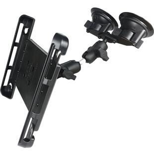 RAM车载双吸盘平板支架 iPad汽车内前排吸盘平板娱乐车载导航支架