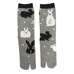 袜子铺子2023兔子日本SOUSOU款分趾袜二指袜足袋高筒纯棉木屐人字