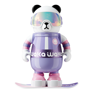 waka钛杯纯钛保温杯水杯儿童女孩高颜值熊猫便携大容量生日礼物新